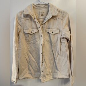 Sezane Cream Button Down Shirt